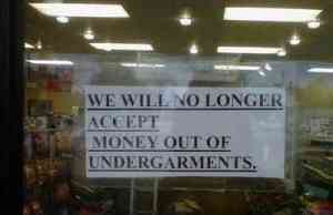 Money in undergarments