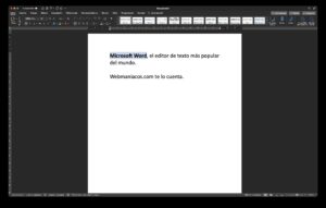 word captura pantalla editor texto microsoft