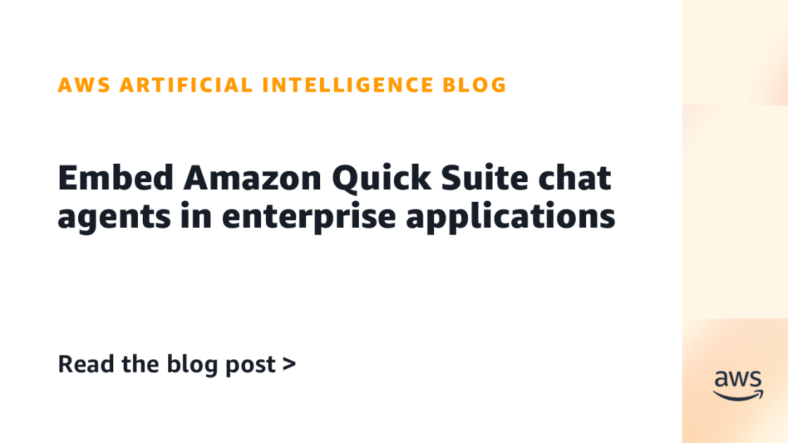 Integración de Agentes de Chat de Amazon Quick Suite en aplicaciones empresariales