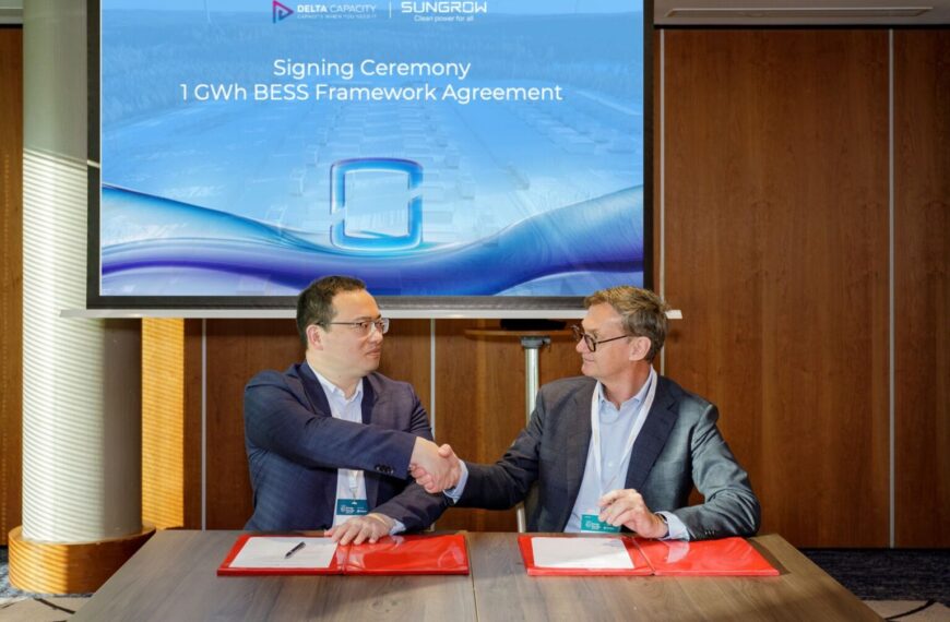 Sungrow y Delta Capacity Fortalecen Alianza con Acuerdo Marco de 1 GWh en BESS